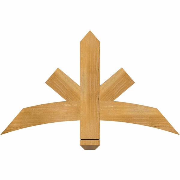 Ekena Millwork Alberta Rough Sawn Timber Gable Bracket, Western Red Cedar, 36"W x 21"H x 2"D x 4"F, 14/12 Pitch GBW036X21X0204ALB00RWR - main